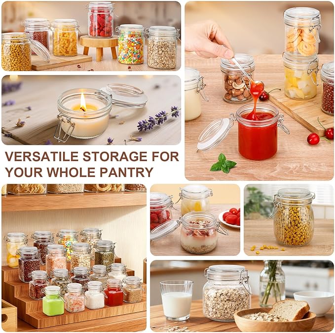 12 Pack Spice Jars, 4 oz Glass Containers - Image 6