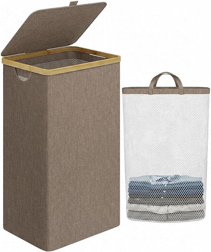 iEGrow Laundry Hamper with Lid, 110L Large Laundry Basket with Handle, by iEGrow