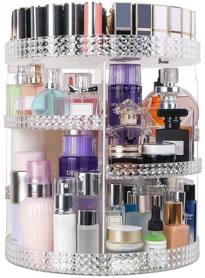 360 Degree Rotating Makeup Organizer, Extra Large Capacity Perfume Organizer by HEMTROY