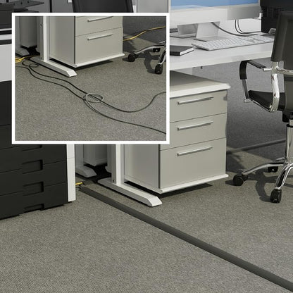 D-Line 6ft Floor Cord Cover, Cable Channel, Protect Cords, Prevent Trips - Image 4