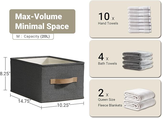 LayerSpace 3 Pack Fabric Storage Bins - Image 3