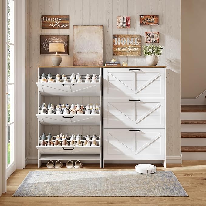 Nicetree Shaker Barn Door Shoe Cabinet - Image 6