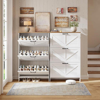 Nicetree Shaker Barn Door Shoe Cabinet - Image 6