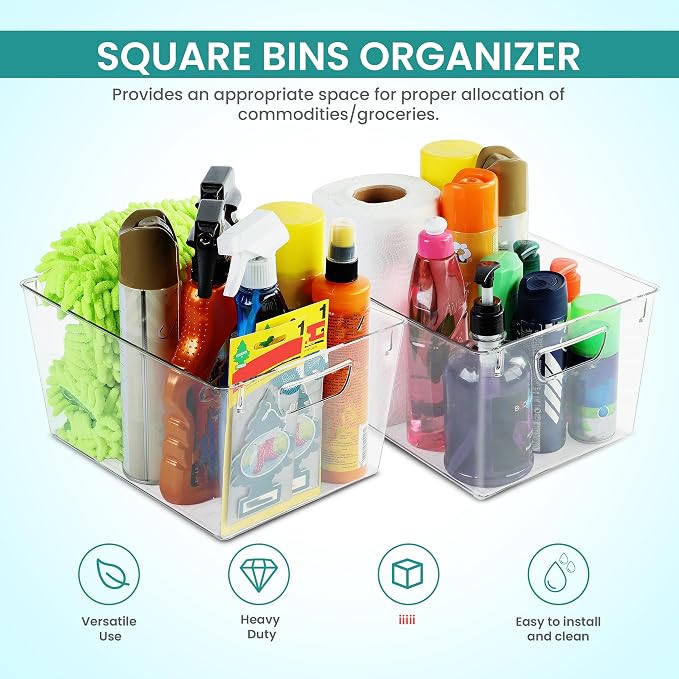 Utopia Kitchen Clear Organizer or Storage Bins - Image 4