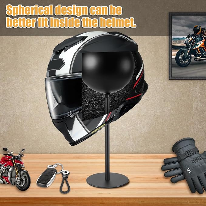PAHTTO Motorcycle Helmet Stand 2 Packs, Desktop Helmet Display Holder - Image 3