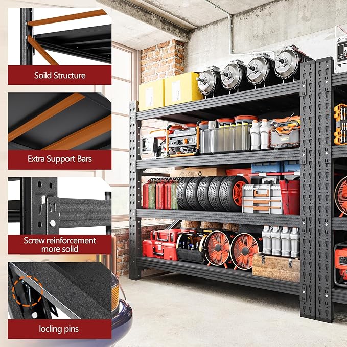 3000LBS Storage Shelves, Shelving Units Industrial Shelving - Image 6