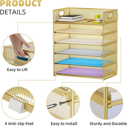 Marbrasse Paper Letter Tray Organizer - Image 3