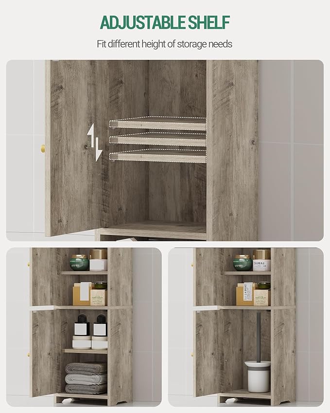 Hzuaneri Bathroom Storage Cabinet, Small Corner Floor Cabinet - Image 6
