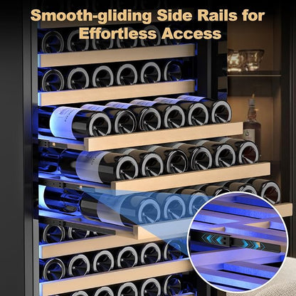 Upgraded 190 Bottles Wine Cooler Refrigerator, 24 Inch Wide Wine Fridge - Image 7