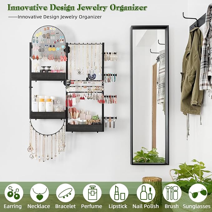 Keebofly Wall Mount Hanging Jewelry Organizer - Image 4