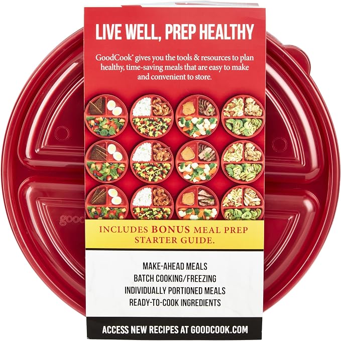 GoodCook Meal Prep Containers Set Microwave & Dishwasher-Safe Round Food - Image 8