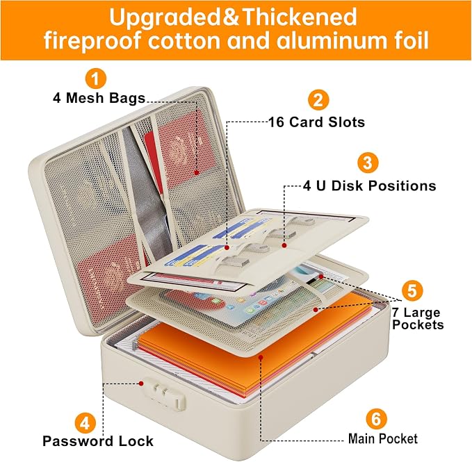 DocSafe 5200°F Fireproof Document Organizer Box - Image 9