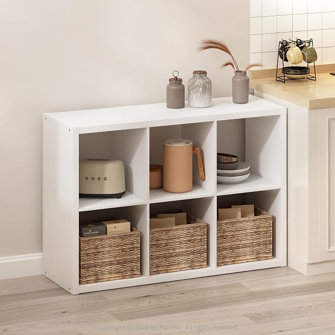 Furinno HERMITE Kitchen Island, 6-Cube Coffee Bar, Extra Thick Kitchen Storage - Image 2