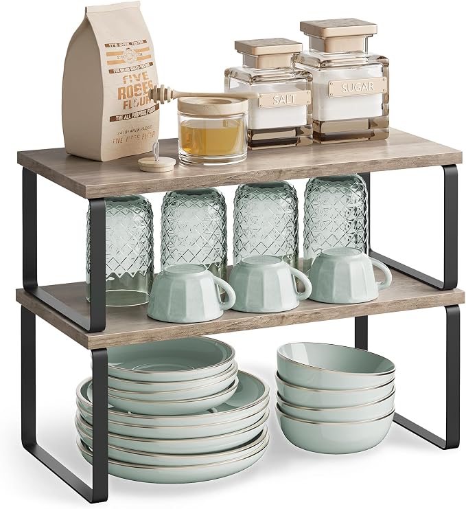 SONGMICS Cabinet Organizer Shelf, Kitchen Storage, Spice Rack, Expandable - Image 8