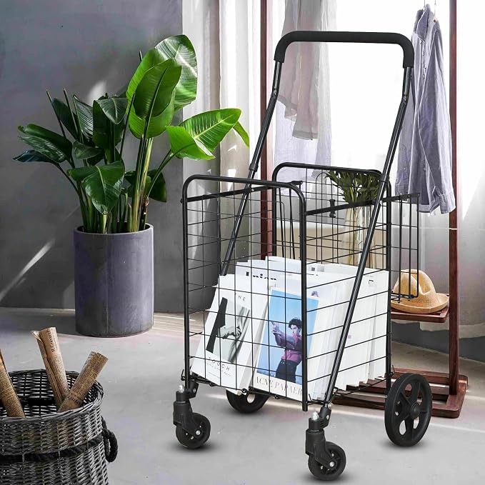 siffler Shopping Cart for Groceries, Height Adjustable Folding Utility Cart - Image 7
