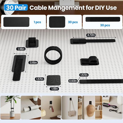 Cable Management Under Desk, 【Up to 15 Cord】【Enhanced Wire Holder】 Cord - Image 7