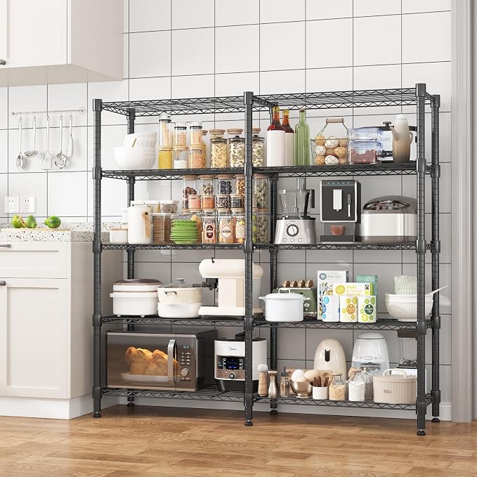 Homdox 5 Tier Storage Shelves Wire Shelving Unit Metal Shelves - Image 2