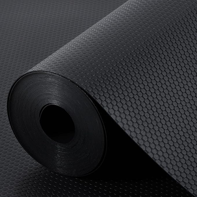 Black Shelf Liners for Kitchen Cabinets Non Adhesive Drawer Liner for Bathroom - Image 8