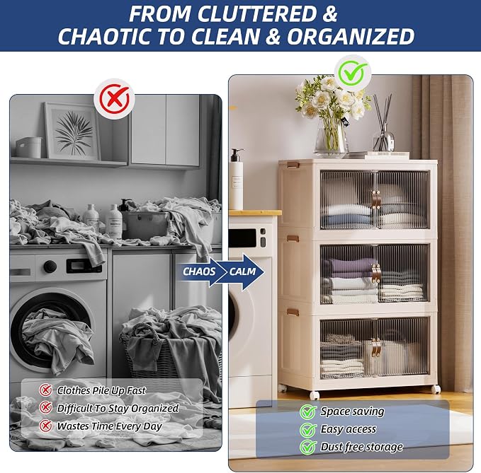 SAILUN 381Qt Extra Large Stackable Storage Bins Folding Collapsible Storage Bins - Image 2