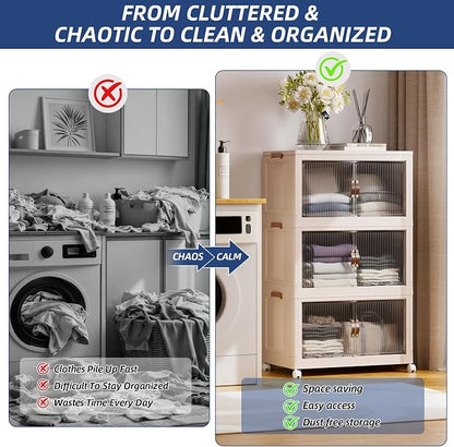 SAILUN 381Qt Extra Large Stackable Storage Bins Folding Collapsible Storage Bins - Image 2