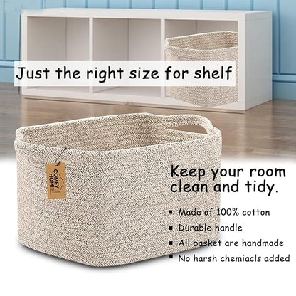 COMFY-HOMI 3PACK Cotton Rope Woven Basket - Image 6