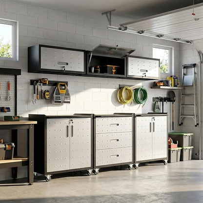 Garage Cabinet System | Heavy Duty Steel All-in-One Modular Garage Cabinet Set - Image 7