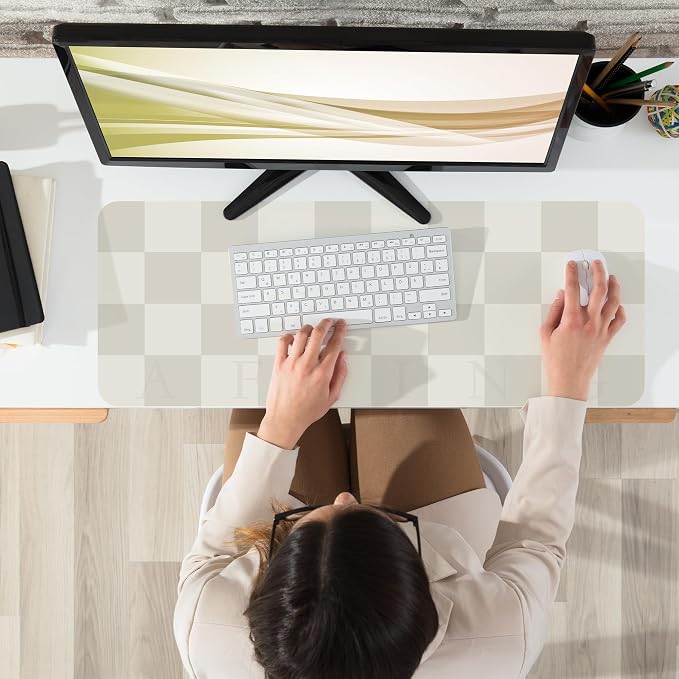 Non-Slip Desk mat, Leather Desk mat, Waterproof PU Leather Desk pad Protector - Image 5