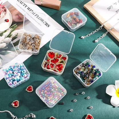 Jetec 18 Pieces Mini Plastic Clear Beads Storage Containers Box - Image 5