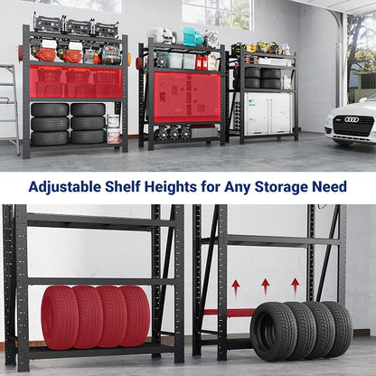 FLEXIMOUNTS 10000LBS 3 Pack Garage Shelving, 4-Tier Heavy Duty Shelving Unit - Image 5