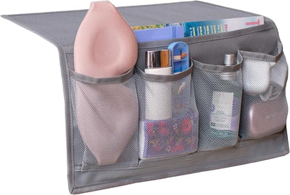 Houseify Slumber & Stow Hanging Bedside Caddy Organizer, 5 Pockets | Bed caddy by Houseify
