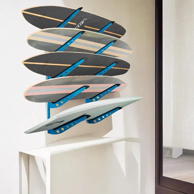 Snowboard Wall Mount, Adjustable 5/6 Board Surfboard Rack, Surfboard Wall - Image 7