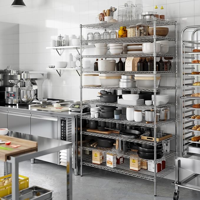 24" Deep x 48" Wide x 86" Height Wire Shelving Kit | 10-Tier | NSF Commercial - Image 7