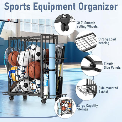 Sports Equipment Garage Organizer, Garage Ball Storage Rack - Image 8