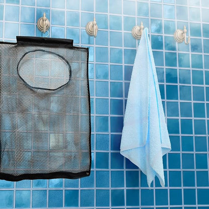 Hanging Mesh Laundry Hamper Large Dirty Clothes Bag, Can Be Used Behind The - Image 5