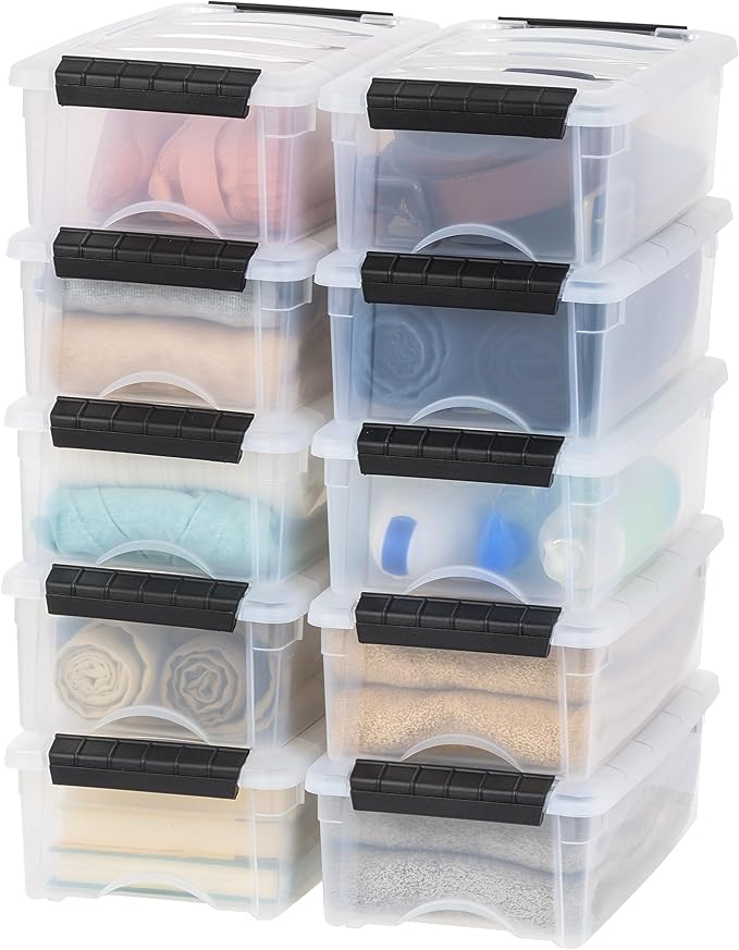 IRIS USA 6 Qt Stackable Plastic Storage Bins by Unknown
