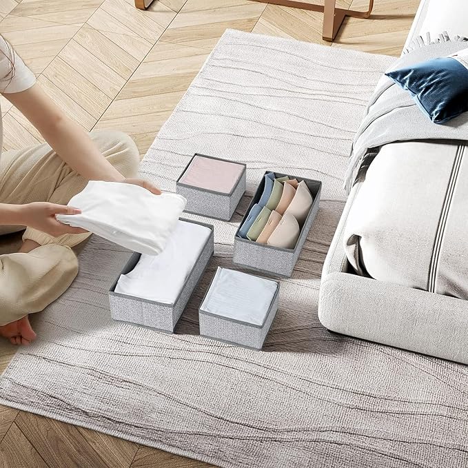 DIMJ Drawer Organizers for Clothing, Fabric Closet Organizers and Storage - Image 8