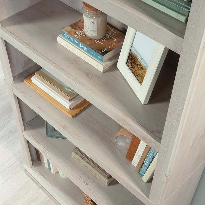 Sauder 5 Tier Book Shelf Wooden Bookcase Multipurpose Bookshelf - Image 9