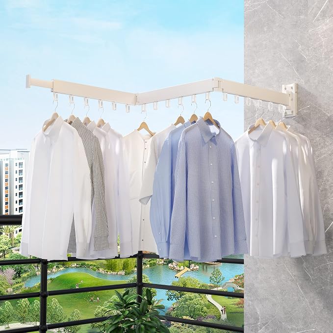 Clothes Drying Rack Wall Mounted, Drying Rack Clothing, Clothes Hanging Rack - Image 7