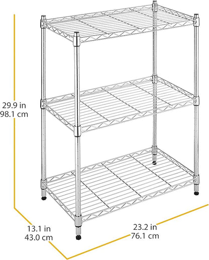 Whitmor 3-Tier Shelving Unit, Metal Storage Shelves, Easy Assembly Home - Image 3