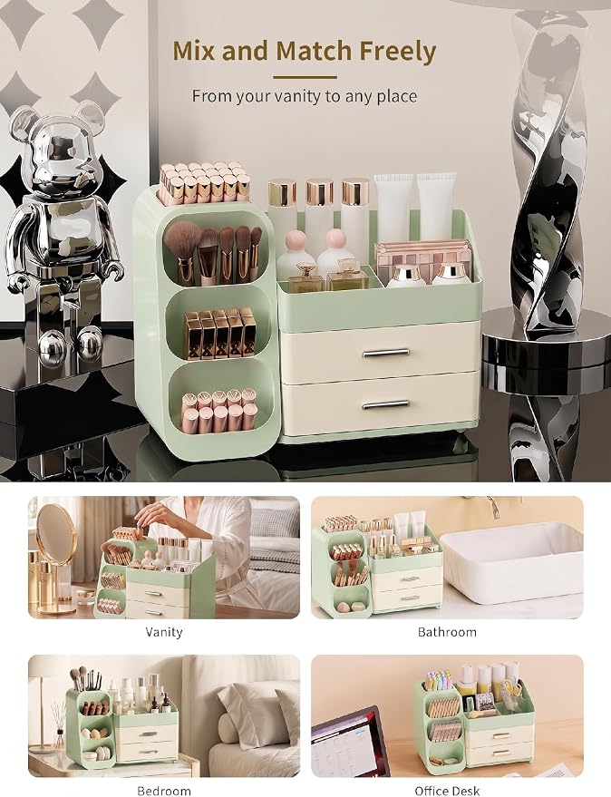 Booklov Makeup Organizer for Vanity, Large Capacity Cosmetic Display Case - Image 8