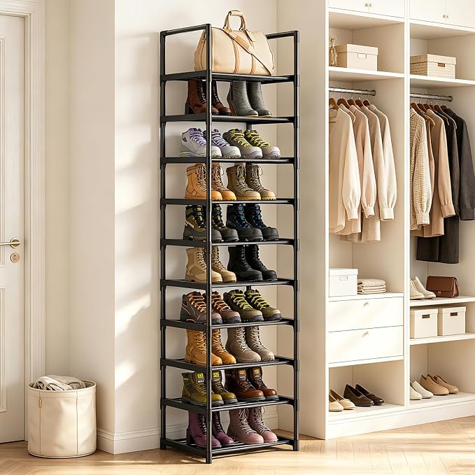 OYREL Shoe Rack, Upgrade Plus Narrow 10 Tier Shoes Organizer - Image 8