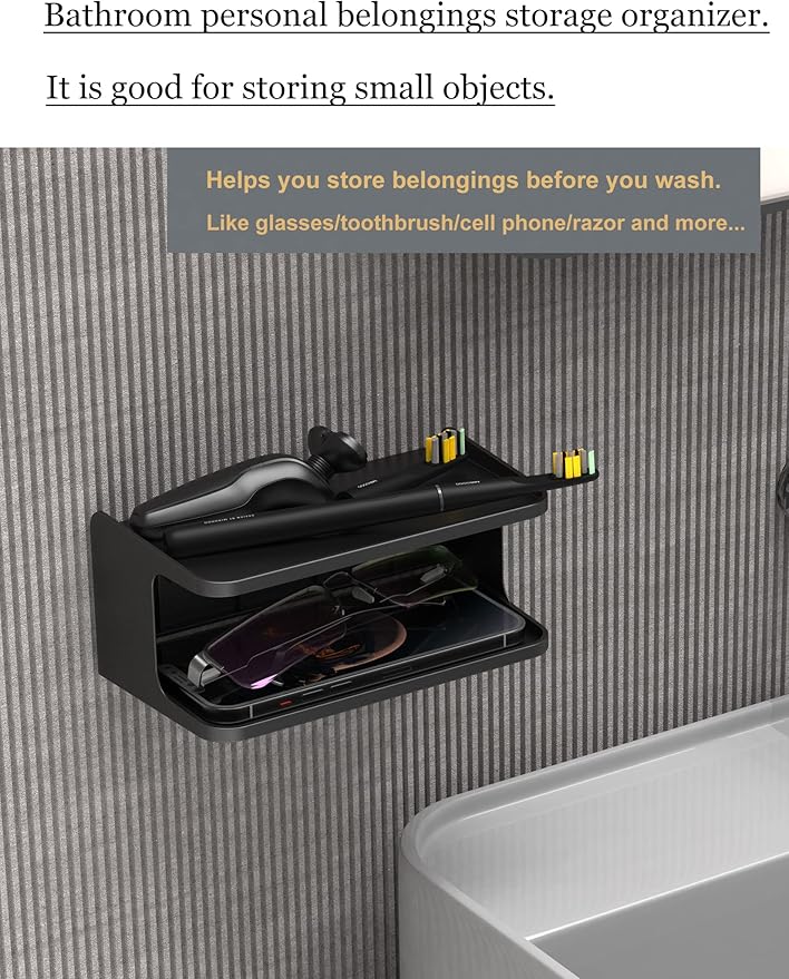 Bedside Wall Shelf Organizer Small Bedside Shelf Wall Mount - Image 4