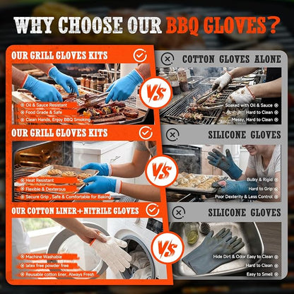 ANBOSON BBQ Gloves, Disposable BBQ Gloves Heat Resistant Cooking | Disposable - Image 3