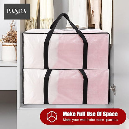 Extra Large Moving Bags with Zippers & Carrying Handles, Heavy-Duty Storage Tote - Image 7