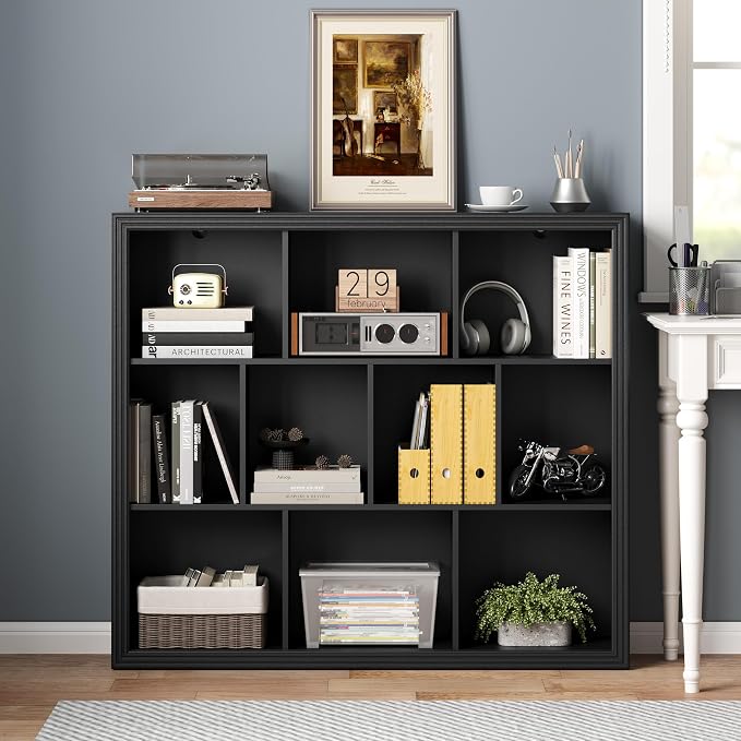 Book Shelf with 10-Cube, 43” Wide Bookshelf with Anti-Tip Device, 38” Tall Open - Image 3