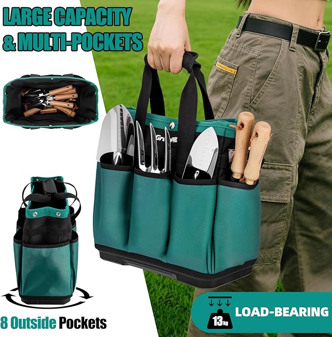 GrenPRO Garden Tool Bag Molded Bottom, Heavy Duty Tool Tote Toolbox - Image 3