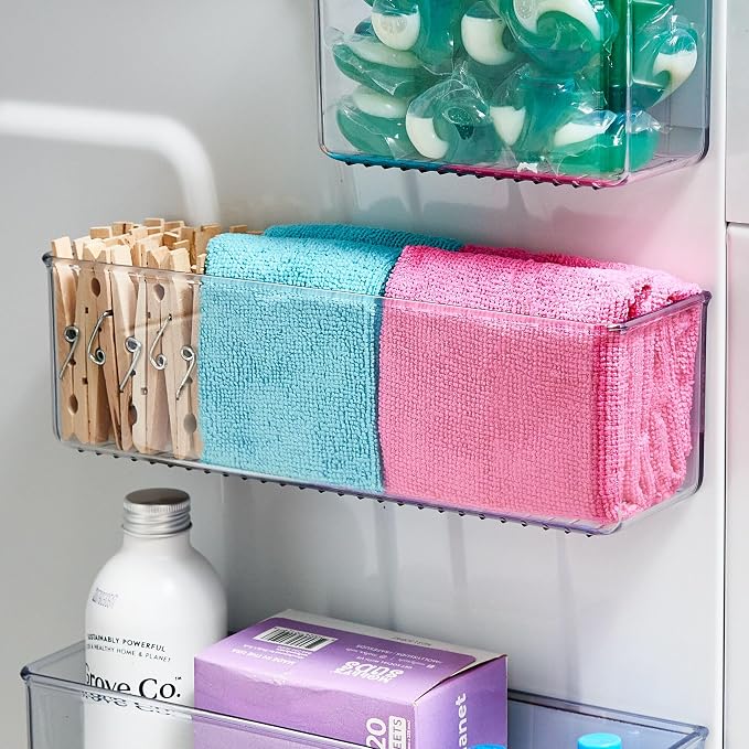 iDesign Magnetic Medium Clear Plastic Organizer Bins - Image 5