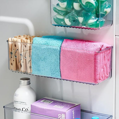 iDesign Magnetic Medium Clear Plastic Organizer Bins - Image 5