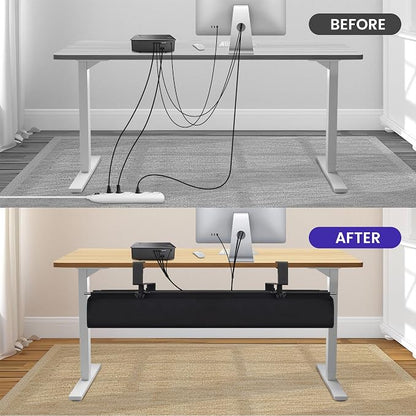 Under Desk Cable Management Tray, Clamp-On Cord Organizer，No Drilling Required - Image 6