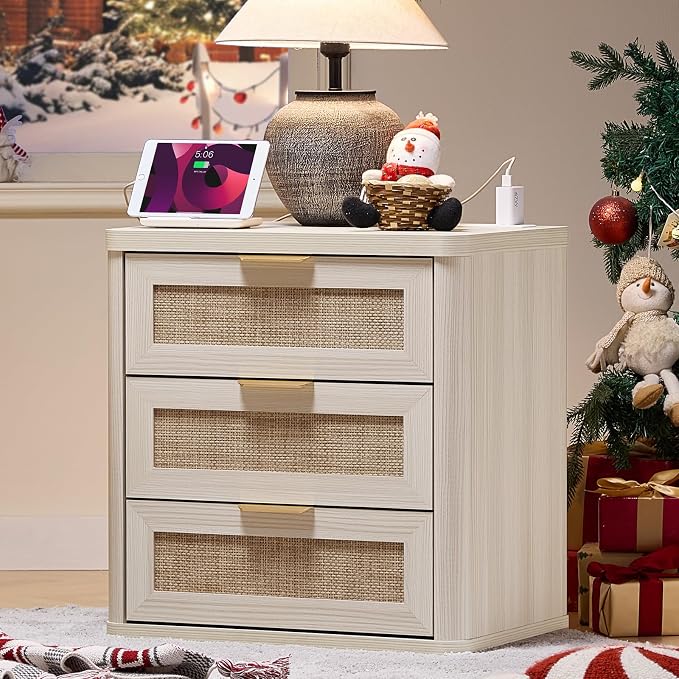 LEYAOYAO Rattan Night Stand by LEYAOYAO-Findtheshiningpointofyourideallife%EF%BC%81